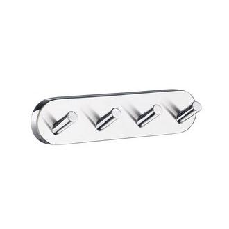 Smedbo HK359 7 in. 4 Hook Towel Hook in Polished Chrome from the Home Collection